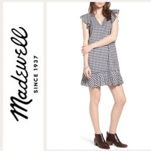 Madewell Gingham Ruffle Dress